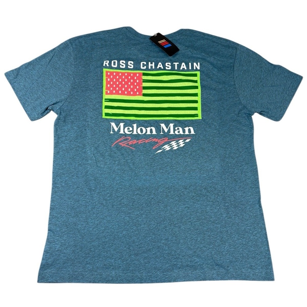 Ross Chastain #1 NASCAR 2025 Watermelon Flag Melon Man Shirt - Men's XL